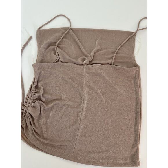 American Threads M/L Dressy Spaghetti Strap Cowl Neck Shimmer Top - Picture 3 of 9